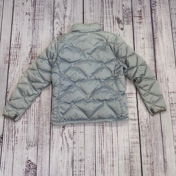 The North Face Women’s Large 550 Down Puffer Jacket Powder Blue - Picture 2 of 10